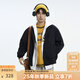 KAMA卡瑪工裝風立領夾克2025新款秋季男裝拉鏈口袋立體剪裁外套 黑色 M