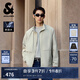 杰克·瓊斯（JACK&JONES）25年男裝秋季外套男休閑純色寬松拉鏈口袋長袖簡約立領(lǐng)外套上衣 C02倫敦霧 M （175）