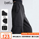 百圖betu女裝2025夏季新款休閑褲山系戶外工裝褲透氣面料褲子2504D05 黑色 L