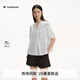播商場同款新中式氣質(zhì)白襯衫女25夏季新款短袖襯衣BDS2CD2463 W10雪見 S