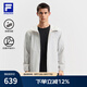 FILA 斐樂官方男士梭織外套2025夏新款健身運(yùn)動(dòng)涼感防曬連帽上衣 水藍(lán)灰-GY L 175/96A/L