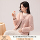 香影【咩咩絨】牛角扣羊羔毛風短外套女2024秋冬新款毛絨仿生皮草 粉紅 L