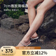千百度（C.BANNER）【靜音系列】女鞋涼拖涼鞋高跟鞋踩屎感拖鞋A22354150 米色 37