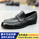 HANG TEN頭層馬皮樂(lè)福鞋男2025新商務(wù)休閑皮鞋真皮透氣高端款一腳蹬懶人鞋 黑色進(jìn)口馬皮 （ 標(biāo)準(zhǔn)皮鞋碼） 38