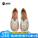 快樂(lè)瑪麗（J&M）休閑鞋女鞋2025春季新款懶人一腳蹬漁夫鞋軟底通勤帆布鞋淺口單鞋 綠色 36 (曬圖送20元紅包）