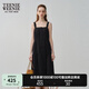 Teenie Weenie女裝夏季法式蕾絲花邊優(yōu)雅氣質(zhì)吊帶連衣裙公主裙 黑色 S
