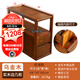 藍(lán)炬昕新中式烏金木全實(shí)木餐邊柜客廳沙發(fā)茶邊柜家用小戶型可移動(dòng)茶水柜 烏金木實(shí)木邊幾柜【輪滑款】 高60cm