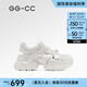 GG-CC【星河音軌】夏季新款潮趣復(fù)古網(wǎng)面運動老爹涼鞋女休閑鞋G25S8542 白色 37