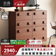 宜洛中古風(fēng)電視柜卡門(mén)柜客廳置物柜實(shí)木餐邊柜復(fù)古組合小立柜儲(chǔ)物柜 組合電視柜【卡門(mén)柜*4】 【中古色木紋】