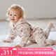 OAK FAMILY秋冬新品寶寶夾棉連體衣新生嬰幼兒連帽保暖全棉爬服嬰兒衣服 花仙子 90cm