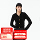 LILY【商場同款】春新款女裝軟糯時尚氣質通勤款純色修身毛衣 510黑 L