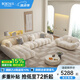 BOJO貓爪布藝花瓣沙發(fā)客廳2025新款貴妃組合大小戶型轉(zhuǎn)角現(xiàn)代簡約2016 3.6m三+單+貴妃位+雙扶手單人位 乳膠坐墊【70%客戶選擇】