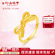 行金銀中黃金戒指女足金999蝴蝶結(jié)戒指3D硬金戒子俏皮結(jié)婚圣誕節(jié)禮物 克重1.1g   多退少補(bǔ) 18#蝴蝶結(jié)戒指
