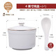 瓷航（CiH） 匯金燉盅陶瓷酒店燕窩湯盅碗帶蓋隔水燉調(diào)料罐套裝甜品盅耐高溫 4英寸匯金直身燉盅單個配勺