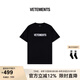 VETEMENTS25新款重磅榻榻米繡花純棉100%t短袖t恤男女士高檔輕奢 65352005 黑色 L