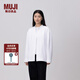 無(wú)印良品（MUJI）女式粗棉線水洗牛津襯衫夾克女外套春季款純色新中式BCB90C5S 白色 M （160/84A）