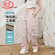 浪莎工裝褲女2025新款情侶薄款寬松闊腿傘兵褲透氣休閑直筒運動褲子