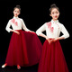 茶年（CHANIAN）燈火里的中國舞蹈服 兒童古典舞演出服開(kāi)場(chǎng)舞大擺裙六一兒童演出 山河女款 130