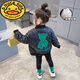 G.DUCKKIDS女童外套羽絨棉服加絨棒球服韓版洋氣兒童秋冬加厚棉衣女寶寶冬裝 黑色 110 建議4-5歲