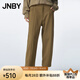 JNBY/江南布衣秋冬休閑褲女簡約通勤風(fēng)錐形鉛筆褲挺括舒適5NAE14410 214/褐色 XS