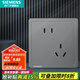 西門子（SIEMENS）開關(guān)插座面板 五孔強(qiáng)電10A墻面86型插座面板 致典系列銀灰色 斜五孔插座
