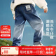 ASK JUNIOR兒童男童褲子2025秋季漸變水洗牛仔褲男大童寶寶運(yùn)動褲 藍(lán)色 150