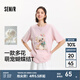 森馬（Semir）短袖t恤女中長(zhǎng)款寬松可愛小羊印花2025夏新款狗狗印花純棉套頭衫 橡皮粉61216-可愛狗狗 L