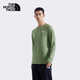 The North Face北面長(cháng)袖T恤男美利奴羊毛T恤戶(hù)外保暖8DRG 綠色/BO9 L