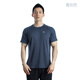 單導華夫格圓領(lǐng)短袖t恤吸濕速干透氣遮熱防曬抗靜電男休閑夏 青灰色 XL