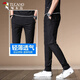 啄木鳥(niǎo)（TUCANO）休閑褲男夏季修身小腳褲子薄款時(shí)尚小直筒男褲韓版新款男士長(cháng)褲子 黑色 32 【二尺五】