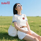 班尼路（Baleno）短袖T恤女2025年夏季新款撞色寬松純棉休閑可愛(ài)舒適校園風(fēng)上衣