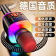 岑迷藍牙麥克風(fēng)話(huà)筒音響一體聲卡手機K歌全民唱歌家用車(chē)載KTV麥H 頂配版·玫瑰金