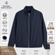 布克兄弟（BrooksBrothers）男士春夏立領(lǐng)羊毛羊絨輕薄夾克外套 4004-藏青色 M