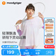 moodytiger【仙女家族】女童T恤輕薄涼感夏兒童防曬衣長(zhǎng)袖假兩件上衣親子裝 煥色粉【仙女T】 150 cm