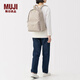 無印良品（MUJI） 帶PC收納袋雙肩包背包女旅行包書包電腦包女包通勤包大容量 淺米色5A 長43*寬32*高14cm