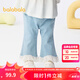 巴拉巴拉【商場同款】寶寶褲子女童牛仔褲2025新款夏季薄款甜美潮 牛仔淺藍(lán)88101 100