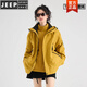 JEEP SPIRIT戶外沖鋒衣女新款三合一外套男抓絨石墨烯內(nèi)膽防風(fēng)防水登山服 柚黃【男女同款】 XS (85-95斤)