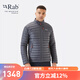 Rab 男士700蓬運(yùn)動(dòng)羽絨Microlight防潑水防撕輕量羽絨服403g QDB-16 石墨灰-GRH M