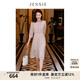 JESSIE【花期之約】2025年春夏新款優(yōu)雅碎花連衣裙收腰顯瘦七分袖 粉色1 L