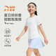 安踏兒童套裝女童裝2025年夏季涼感透氣速干運(yùn)動套裝短T褲短袖兩件套 【女童】綿糖白/滿印5730-2 160 cm