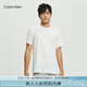 Calvin Klein內(nèi)衣男士兩件裝簡約舒適圓領(lǐng)ck純棉打底家居睡衣短袖T恤NP2153O WBI-太空黑/月光白 M