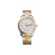 精工（SEIKO）防水背透手表 間金 自動(dòng)機械機芯 精鋼表帶 日韓表 男表 白色表盤(pán) 間金