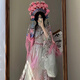 閃動少女（SHANDONGSHAONV）原創(chuàng)漢服桃胭序改良戲曲漢元素重工刺繡桃花春夏秋新款 腰封只發(fā)腰封看清在拍 XS