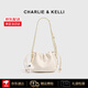 CHARLIE & KELLI品牌 CK輕奢包包女包流浪云朵包單肩斜挎鏈條包520情人節(jié)生日禮物 米白色【京倉(cāng)速達(dá) 禮袋包裝】