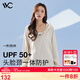 VVC防曬衣服女冰絲涼感防紫外線城市輕戶外披肩短外套 奶油米