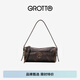 GROTTO個(gè)樂25年新款筆筒包女士手提包單肩斜挎手機(jī)小包迷你款禮物 焦木棕 MINI