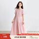 茵曼（INMAN）純棉歐若風(fēng)法式連衣裙2025夏季新款氣質(zhì)顯瘦通勤簡(jiǎn)約A字長(cháng)裙 磚粉色 M