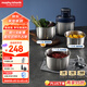 摩飛電器（Morphyrichards）絞肉機(jī) 家用套娃絞餡機(jī)碎肉機(jī) 電動(dòng)多功能輔食料理機(jī)打蒜攪拌機(jī) 不銹鋼三碗 MR9401A