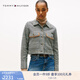 TOMMY HILFIGER25新款秋冬女裝休閑通勤紐扣襯衫翻領千鳥格單夾克外套06026 黑白格紋0IM S （推薦：100-115斤）