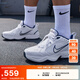 耐克（NIKE）官方AIR MONARCH 4訓(xùn)練鞋老爹鞋秋季輕便緩震運(yùn)動(dòng)415445 102白色/金屬銀/深藏青 36 (230mm)